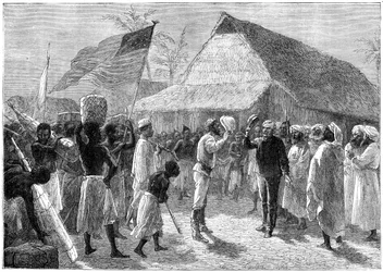 Setkání mezi Henry Morton Stanley a Dr. David Livingstone, Afrika, 19. století