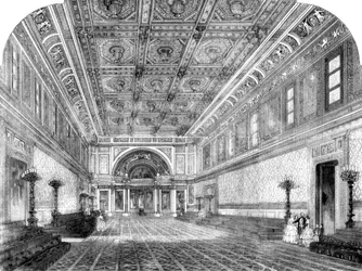 Nový státní plesový sál v Buckinghamském paláci, 1856