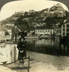 Stará pevnost Fredrikshald, Norsko, c1905.