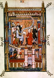 Pohanští kněží z Paříže posílají své poselství do Říma, 1317