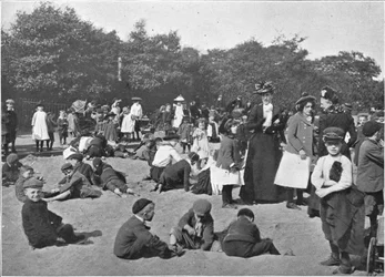 Pískoviště, Victoria Park, Londýn, c1900 1901