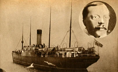 Loď Montrose - bezdrátová telegrafie použitá k dopadení vraha, 1910, 1933.