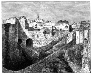 Jižní hradby Jeruzaléma, c1890