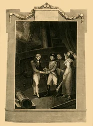 Kapitulace Buonaparte na palubě Bellerophonu, 15. července 1815, 1816.