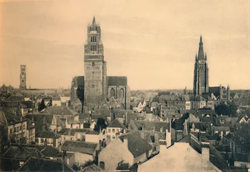 Tři věže, zvonice, katedrála a kostel Panny Marie, c1910