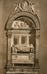 Hrobka Leonarda Bruniho c1369-1444, bazilika Santa Croce, Florencie, 1882