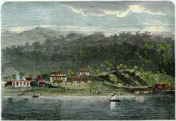 Město Morant, Morant Bay, Jamajka, c1880