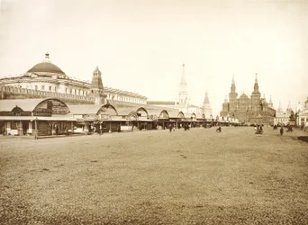 Obchodní řady na Rudém náměstí, Moskva, Rusko, 1888
