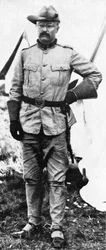 Theodore Roosevelt , americký voják a politik, 1898