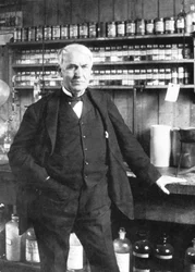 Thomas Alva Edison v Menlo Park, pozdní 1880