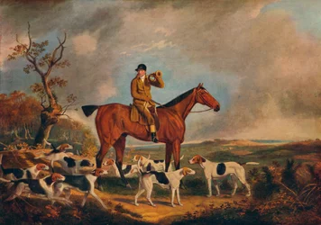 Thomas Oldaker na Pickle se svými psy, c19. století, 1922