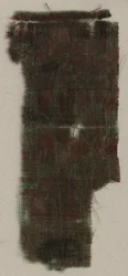 Tři fragmenty italského gotického hedvábí, 1300s.