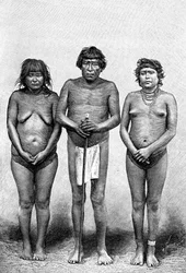 Tři indiáni Guarauni, Venezuela, 1895