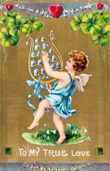 To My True Love, American Valentine card, c1910