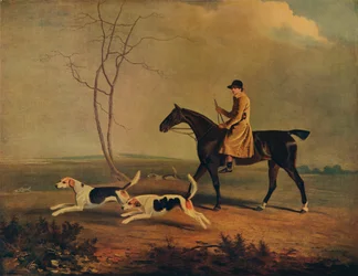 Tom Oldaker, lovec Berkley Hounds, na Pickle, se psy, 1800, 1929