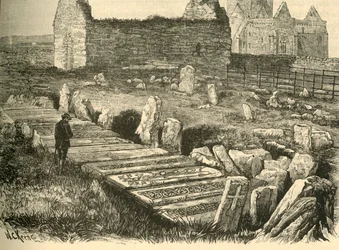 Hrobky králů, kaple St. Orans a katedrála Iona, 1898.