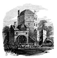 Věž františkánského kláštera, Oxford, c1860