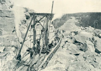 Stroj na pokládání kolejí, 1922.