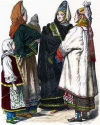 Tradiční ruský kostým, c1850