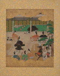 Dvanáct scén z The Tale of Genji, polovina 17. století.