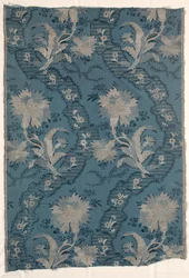Dva spojené panely z figurovaného hedvábí, 1723-1774.