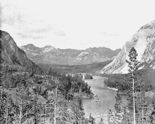 Údolí řeky Bow, Alberta, Kanada, c1900.