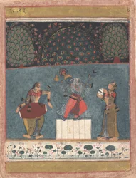 Vasant Ragini: Folio ze série ragamala Garland of Musical Modes, ca. 1630-40.