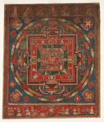 Vasudhara Mandala, datovaný do roku 1777 Samvat 897.