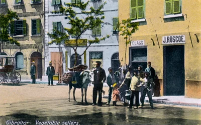 Prodejci zeleniny, Gibraltar, 1945
