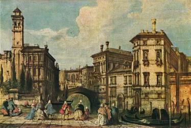 Benátky: Vstup do Cannaregio, c19. století