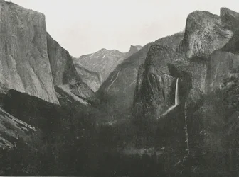 Pohled z Artists Point, Yosemite Valley, USA, 1895.