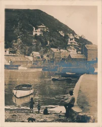 Pohled z přístavu - Polperro, 1927