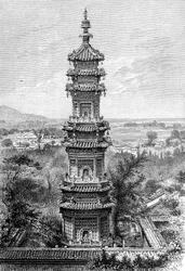 Pohled z Letního paláce, Peking, c1890