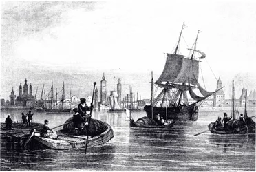 Pohled na Archangelsk, 1835