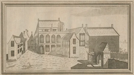 Pohled na Minster Lovel Priory v hrabství Oxford, 1784