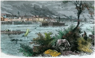 Pohled na St Louis, Missouri, USA, c1880