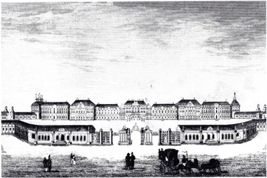 Pohled na palác Kateřiny v Carskoje Selo, c. 1840