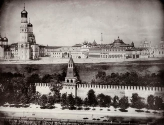 Pohled na moskevský Kreml, Rusko, c1870-c1875