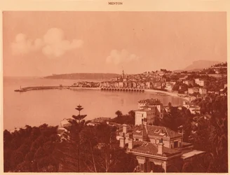 Pohled z Garavan Boulevard, Menton, 1930.
