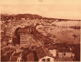 Pohled z Mont Chevalier, Cannes, 1930.
