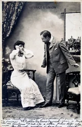 Vintage francouzská pohlednice, c1900