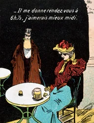 Vintage francouzská pohlednice, c1900