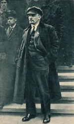 Vladimir Iljič Lenin, ruský bolševický vůdce, Moskva, Rusko, 1. května 1919