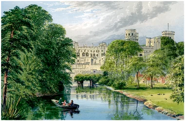 Hrad Warwick, Warwickshire, domov hraběte z Warwicku, c1880