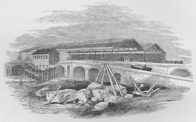 Nádraží Waterloo, jak se zdálo, když bylo poprvé postaveno, c1848, 1912