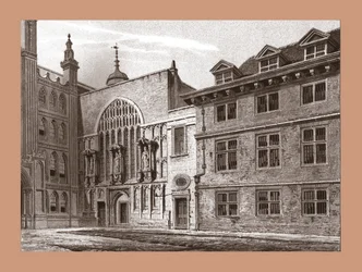 Západní fronta Guildhall Chapel, 1886