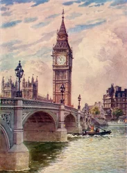 Westminsterský most a Big Ben, c1948.