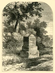 Whittingtons Stone v roce 1820, c1876.