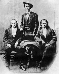 Divoký Bill Hickok, Texas Jack Omohundro a Buffalo Bill Cody, c1870, 1954