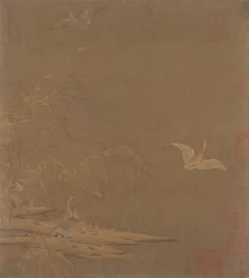 Divoké husy v zimě, 13. století.